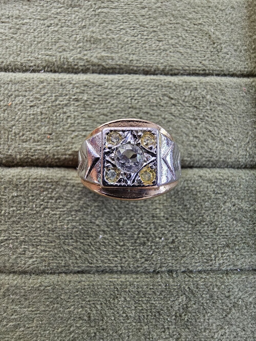 Vintage 18k Gold Plated Ring Size 8.5